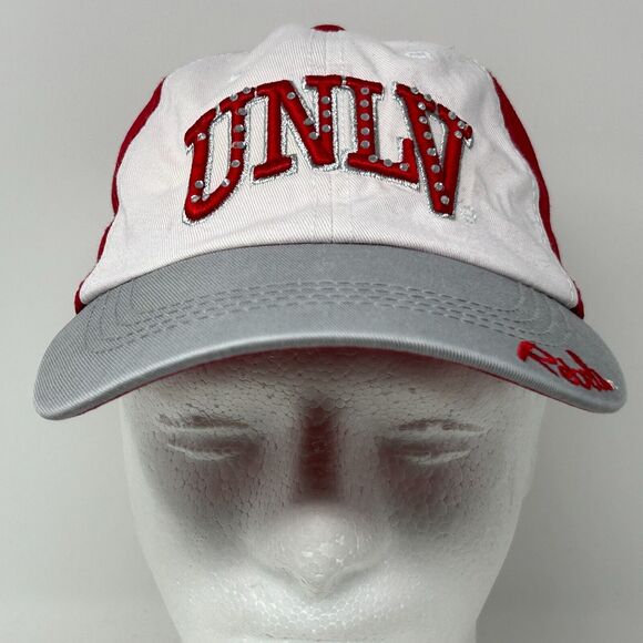 UNLV Runnin Rebels Womens Dad Hat Cap Red Las Vegas Rhinestones Strapback NCAA - Picture 2 of 11